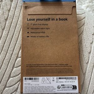 Kindle Paperwhite 12th Gen - Black NTW 16 GB